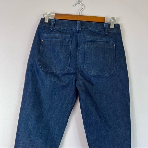 Anthropologie Leifsdottir Dark Denim Cropped Lace Up Jodhpur Riding Jeans 26 - Picture 4 of 12